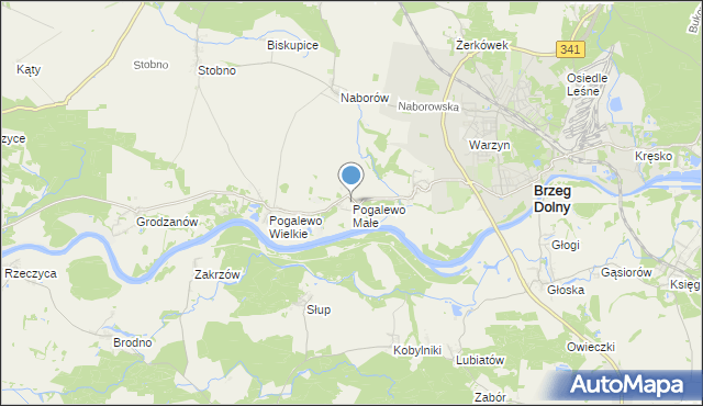 mapa Pogalewo Małe, Pogalewo Małe na mapie Targeo